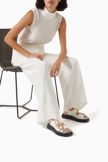 Gomma Buckled Sandals in Leather