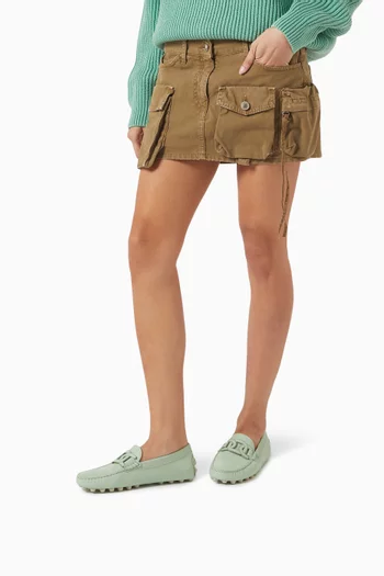 حذاء سهل الارتداء جومينو بحلية كبيرة جلد