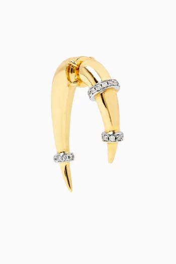 Horn Diamond Single Earring in 14kt Gold