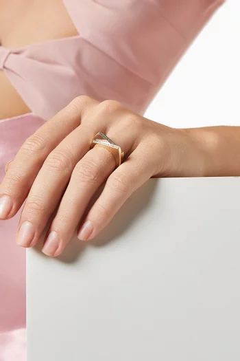 Handcuff Diamond Ring in 9kt Gold