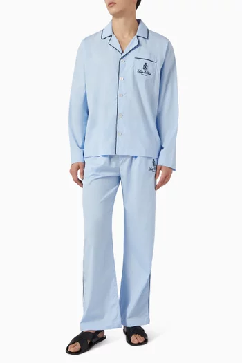 Vendome Pyjama Shirt in Cotton Poplin