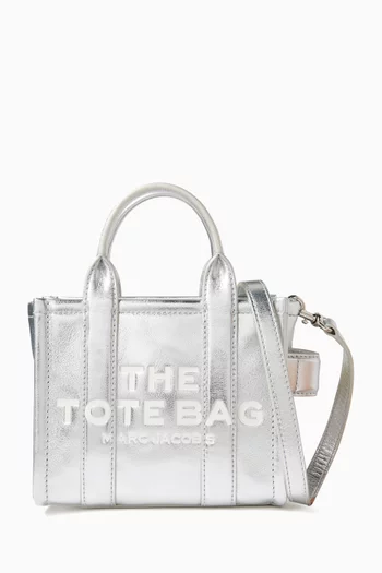 The Mini Tote Bag in Metallic Leather