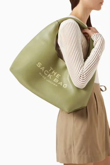The Medium Sack Top-handle Bag in Leather