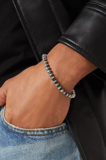 Malachite Roundel Beads Bracelet