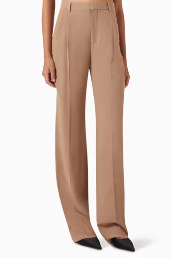 90s Wide-leg Pants in Silk-crepe