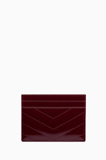 Cassandre Matelassé Card Case in Patent Leather
