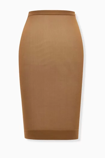 Pencil Midi Skirt in Viscose-knit