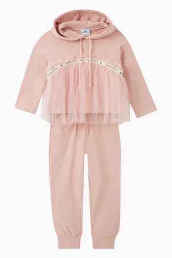 Greta Hoodie in Tulle & Cotton