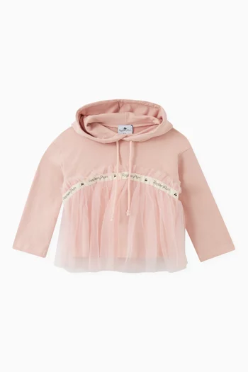 Greta Hoodie in Tulle & Cotton