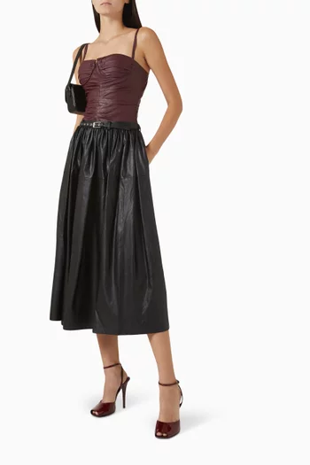 Almost Famous Corset Top in Vegan Leather