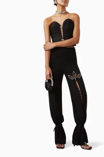 Bomb Bow-embellished Corset in Chiffon