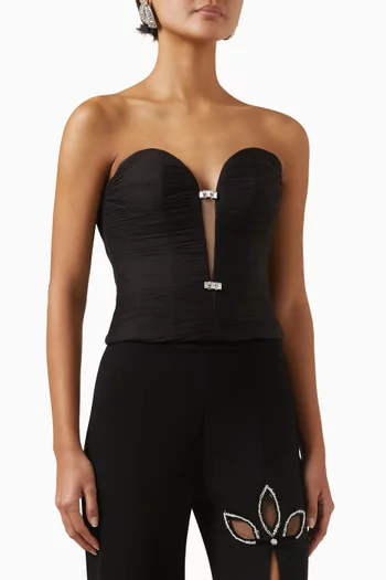 Bomb Bow-embellished Corset in Chiffon