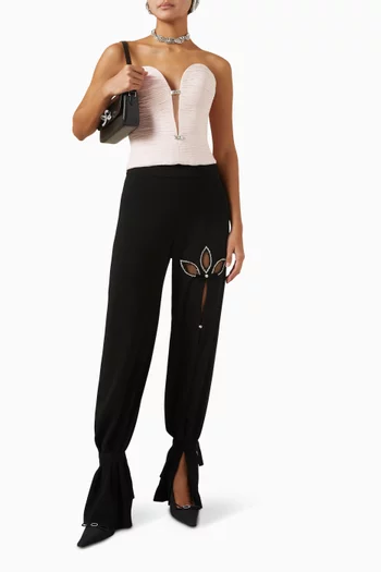 Bomb Bow-embellished Corset in Chiffon