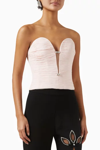 Bomb Bow-embellished Corset in Chiffon