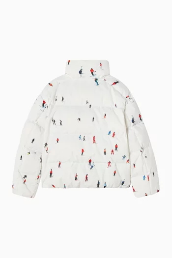 جاكيت منفوخ نوك مبطن بالزغب