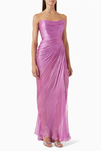 Amal Strapless Gathered Gown