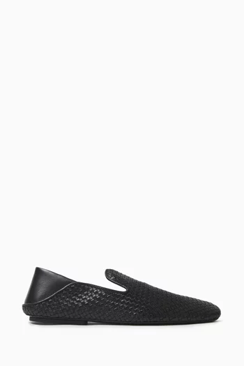 Adamo Slippers in Intrecciato Leather