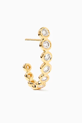 Semi Hoop Diamond Single Earring in 18kt Gold