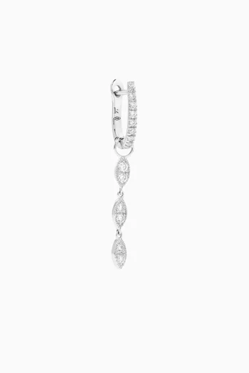 Cleo Diamond Single Earring in 18kt White Gold