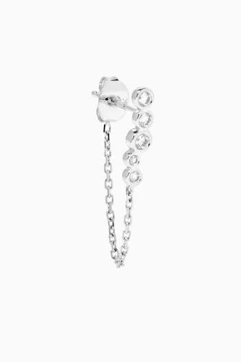 Rio Diamond Single Earrings in 18kt White Gold