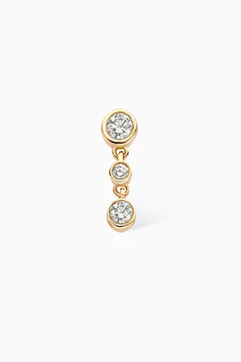 Lumi Bezel Diamond Single Earring in 18kt Gold