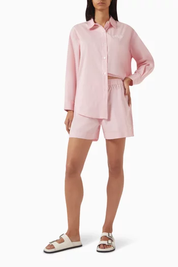 Striped Shorts in Cotton-poplin