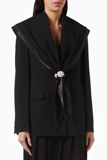 Embellished Scarf Blazer