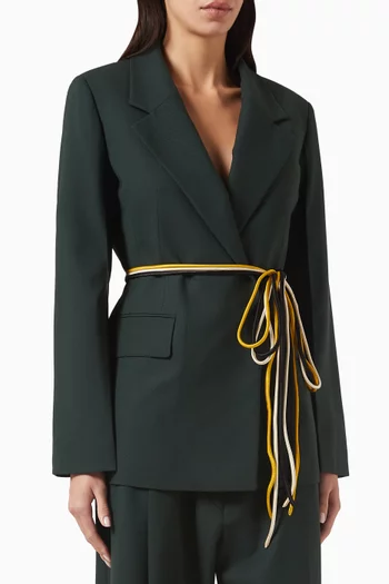 Belted Blazer in Wool Blend