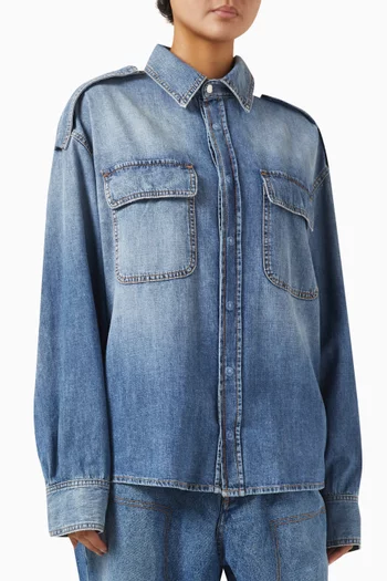Alfio Oversized Shirt in Denim