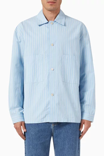 Sayan Striped Shirt Jacket in Cotton