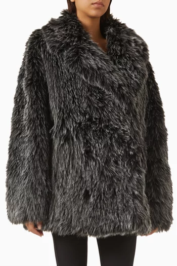 Peacoat in Faux Fur