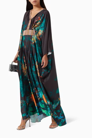 Bead-embellished Kaftan  in Silk