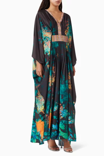 Bead-embellished Kaftan  in Silk