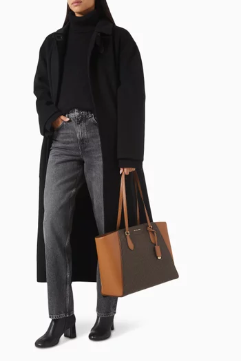 Large Taryn Tote Bag in Coated Canvas
