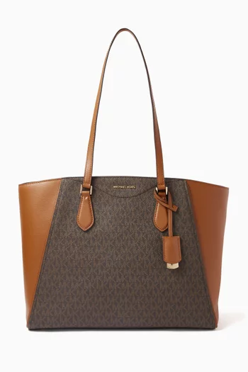 Large Taryn Tote Bag in Coated Canvas
