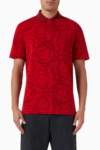 Barocco Polo Shirt in Cotton