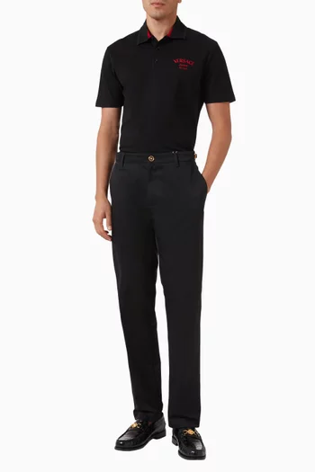 Milano Stamp Polo Shirt in Cotton