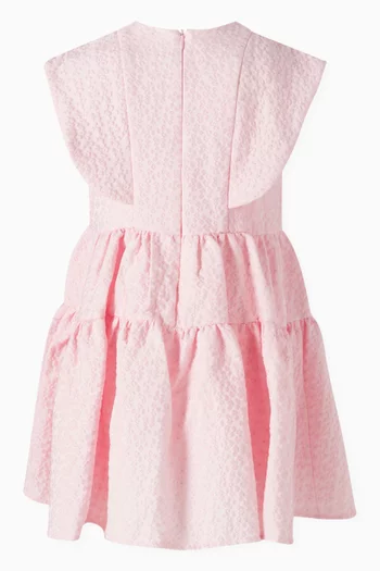 Ruffle Gathered Midi Dress