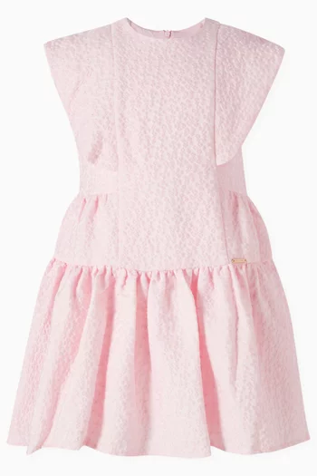 Ruffle Gathered Midi Dress