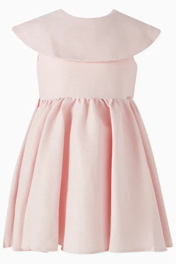 Boat Neckline Flared Dress