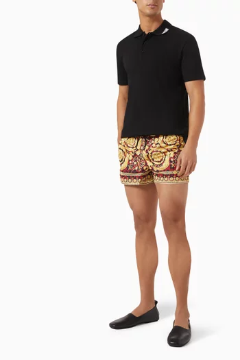 Wild Barocco Swim Shorts in Cotton-blend