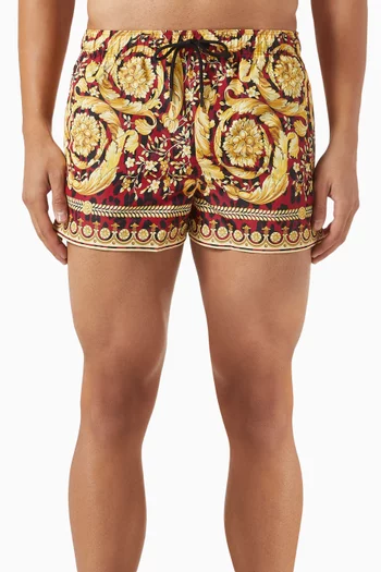 Wild Barocco Swim Shorts in Cotton-blend