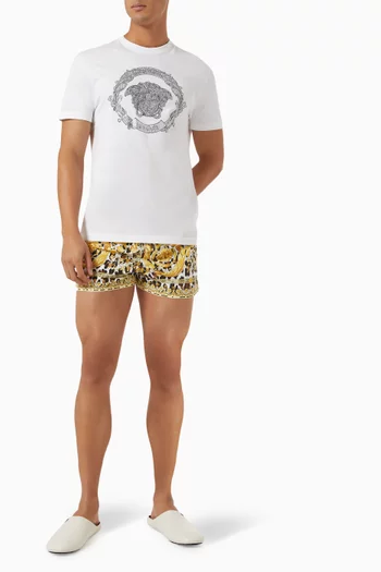 Wild Barocco Swim Shorts in Cotton-blend