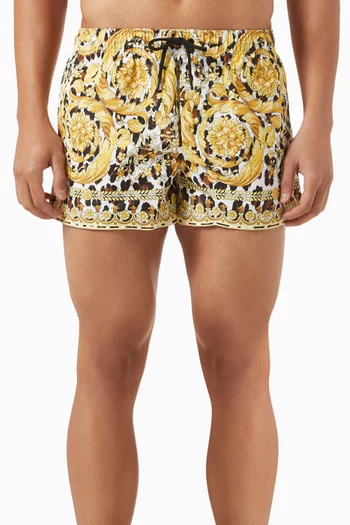 Wild Barocco Swim Shorts in Cotton-blend