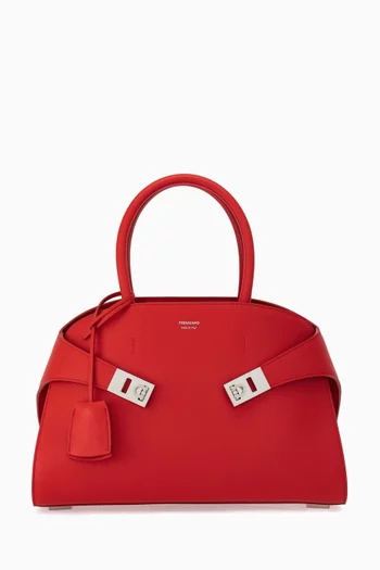 Small Hug Top Handle Bag in leather
