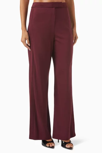 Straight-leg Pants in Stretch Viscose-blend