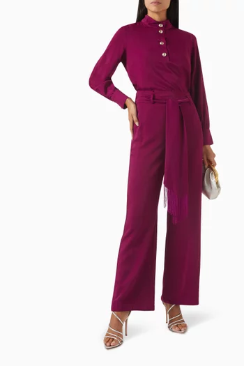 بلوزة بأزرار مزيج فيسكوز