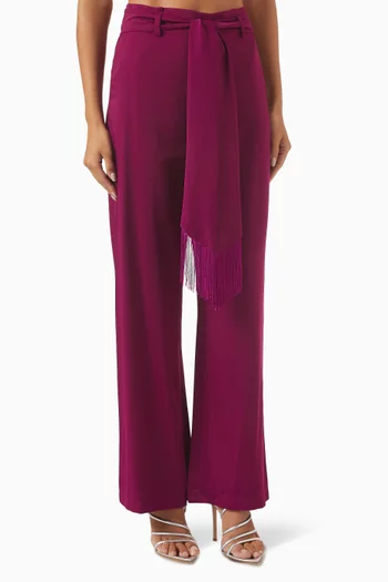 Wide-leg Pants in Viscose-blend