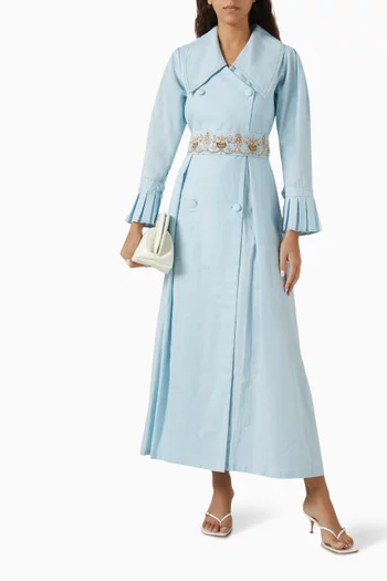 Aurelia Belted Jacket Abaya in Cotton