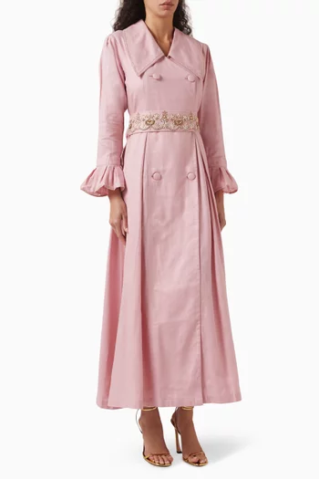 Aurelia Belted Jacket Abaya in Cotton